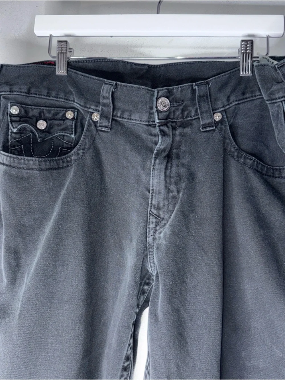 true religion Straight jeans Faded Black Size‎ 38 X 32